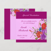 Floral Lady Birthday Kaart (Voorkant / Achterkant)