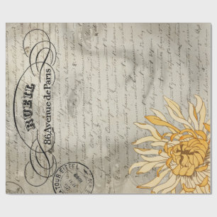 Floral Lady Decoupage Poster Cadeaupapier