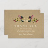 Floral Land Dank je kaarten (Voorkant / Achterkant)