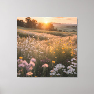 Floral Landschap Canvas Afdruk