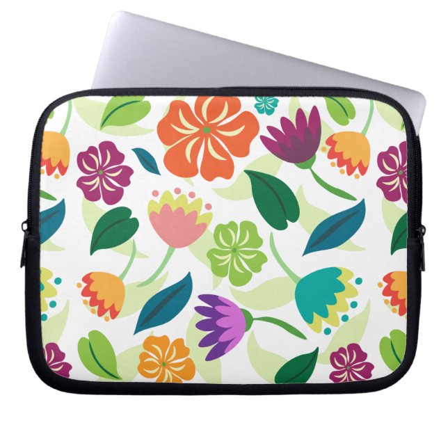 Floral Laptop Sleeve (Voorkant)