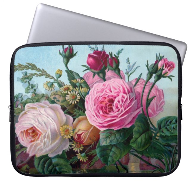  Floral-laptophoes Laptop Sleeve (Voorkant)
