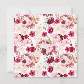 Floral Laten we verlovingsfeest uitnodiging vieren (Achterkant)