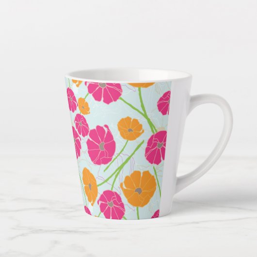 Floral Latte La De Da Mug (Droite)