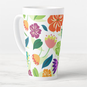 Floral Latte Mok