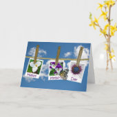 Floral Laundry Kaart (Gele Bloem)