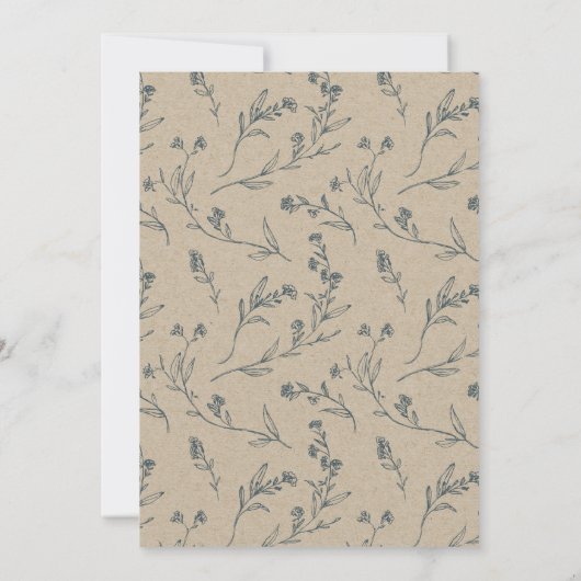 Floral Laurel Wreate Elk jaar Jubileum uitnodigen Bedankkaart (Achterkant)