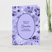  Floral Lavendel Gepersonaliseerde Verjaardag Kaart (Voorkant)