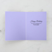  Floral Lavendel Gepersonaliseerde Verjaardag Kaart (Binnen)