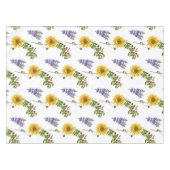 Floral Lavender Sunflower Greenery Tafelkleed (Voorkant (Horizontaal))