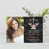 Floral Law School Graduation Faire-part photo (Debout devant)