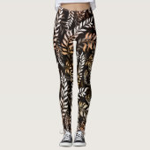 Floral Leaf Leggings (Voorkant)