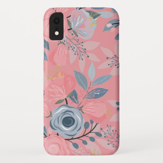  Floral Leaf Pattern Case-Mate iPhone Case (Achterkant)