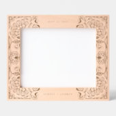 Floral Leaf Pattern Couples Naam Wedding Keepsake Gegraveerde Lijstjes (Voorkant)