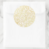 Floral leaves ronde sticker (Tas)