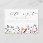 Floral lente zomer datum nacht ideeën informatiekaartje (Voorkant)