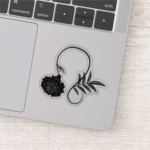 Floral Leo astrology zodiac-teken Sticker