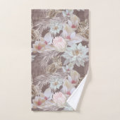 Floral Leopard Animal Print Bath Bad Handdoek (Handdoek)