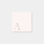 Floral Letter "A" Monogram Post-it Notes (Voorkant)
