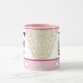 Floral Letter F – Personalized with Name Coffe Mug Mok (Midden)