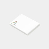 Floral Letter Monogram Initiaal - A Post-it® Notes (Schuin)