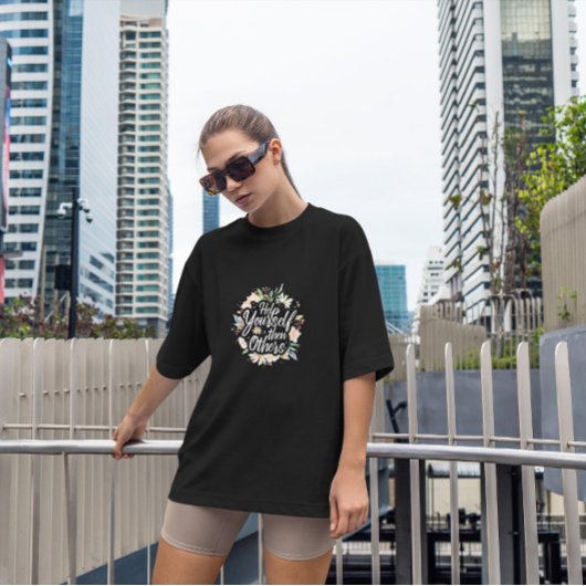 Floral Lettering helpt jezelf T-shirt