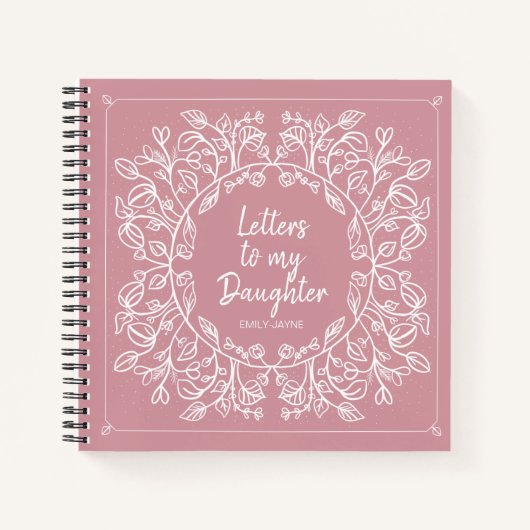 Floral Letters voor Mijn Daughter Keepomwille Jour Notitieboek (Voorkant)