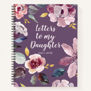 Floral Letters voor Mijn Daughter Keepomwille Jour Notitieboek