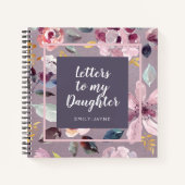 Floral Letters voor Mijn Daughter Keepomwille Jour Notitieboek (Voorkant)