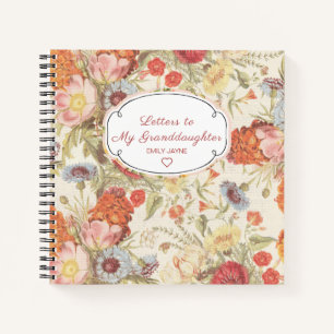 Floral Letters voor mijn kleindochter Keepslag Notitieboek