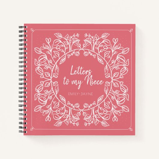 Floral Letters voor Mijn niece Keepomwille Journal Notitieboek (Voorkant)