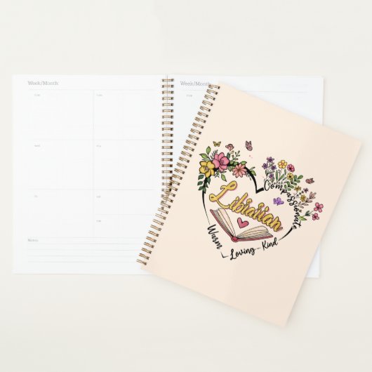 Floral Librarian Heart Planner (Display)