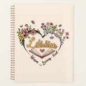 Floral Librarian Heart Planner (Voorkant)