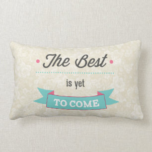 Floral Life Motivational Rose Motif Cream Coussin