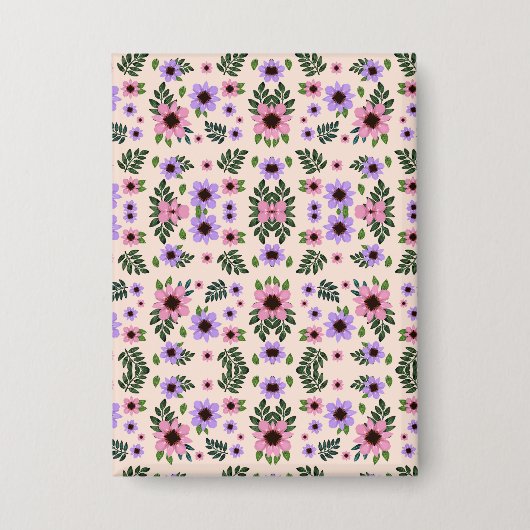 Floral light switch cover featuring a symmetrical  button (Voorkant)
