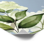 Floral Lights Dusty Blue Fiançailles Affiche de bi (Coin)