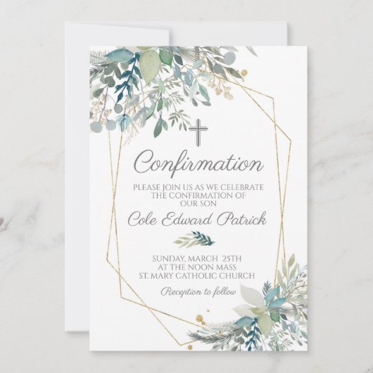 Floral Lijst bevestiging Kaart (Voorkant)