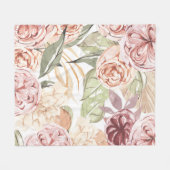 Floral Lijst Fleece Deken (Voorkant (Horizontaal))