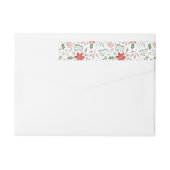 Floral Lijst Holiday Wrap rond Adresetiketten (Achterkant)