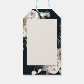 Floral Lijst kerstfeestdag Foto gepersonaliseerd Cadeaulabel (Achterkant)