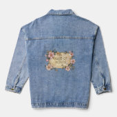 Floral Lijst Maid of Honor Denim Jacket (Achterkant)