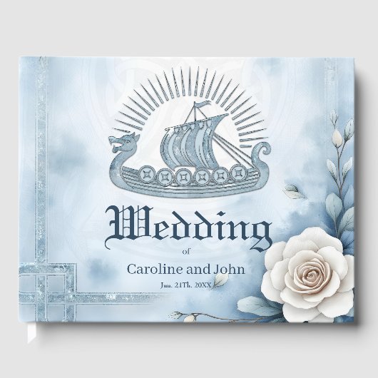 Floral Lijst met Rozen en Keltisch design. Gastenboek (Voorkant)