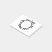 Floral Lijst  naam Monogram Post-it® Notes (Schuin)