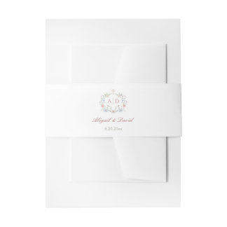 Floral Lijst Religious Wedding Monograms Uitnodigingen Wikkel