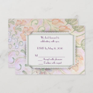 Floral Lijst RSVP Kaart