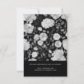 Floral Lijst RSVP Modern Black & White Waterverf (Achterkant)