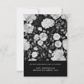 Floral Lijst RSVP Modern Black & White Waterverf (Achterkant)