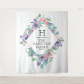 Floral Lijst  Sjabloon Wandkleed (Voorkant)