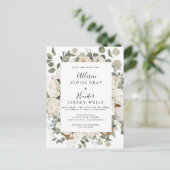 Floral Lijst sparen de Datum Briefkaart (Staand voorkant)