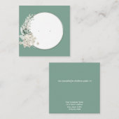 Floral Lijst Stud met Kaarten voor beeldscherm Afsprakenkaartje (Voorkant / Achterkant)